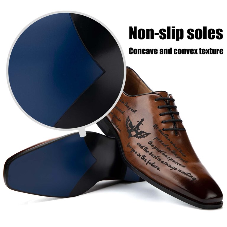 JITAI Men Dress Shoes Fashion Oxford Shoes for Men Brown  display picture 3