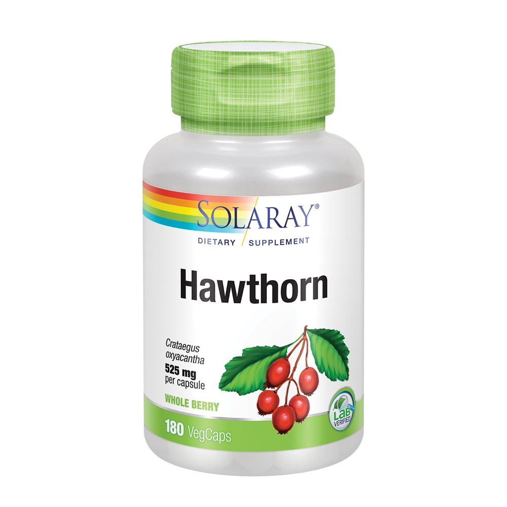 Solaray Hawthorn Berry 525mg Healthy Cardiovascular Function Normal Healthy Circulation Whole Berry Non Gmo Vegan 180 Vegcaps Walmart Com Walmart Com