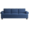 thumbnail image 4 of COPIAE 91 Inch Lawson Sofa with Extra Deep Seats Oversize, 3-Seat Sofa Couch, Couches for Living Room, Mid-Century Modern, Apartment Lounge, Blue Sofas for Living Room, 4 of 9