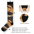 thumbnail image 3 of FORMRS Womens Knee High Socks Casual Long Thick Travel Daily Wear, 2 Pairs, Orange Halloween Cat, 3 of 6