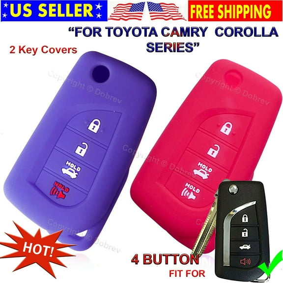 Silicone Entry Cover Case Fob Protector for Toyota Corolla 2020 Camry Fold Key