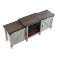 thumbnail image 2 of Edyo Living Freestanding Wooden Electric Fireplace TV Stand Console, Grey, 2 of 10