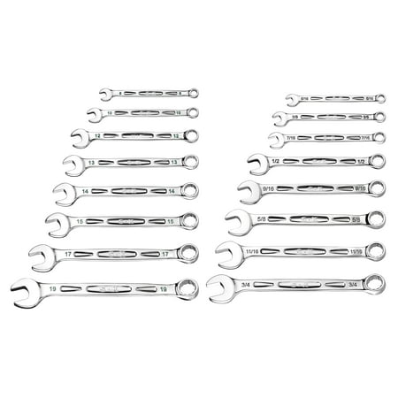 

SK Hand Tools SK01368 16 Piece Metric/SAE Combination Wrench Set - Small Sized EVA