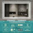 thumbnail image 2 of 40 x 24'' LED Mirror for Bathroom Dimmable 3 Colors Bathroom Mirror with Lights Anti-Fog Stepless Lighted Bathroom Mirror Smart Vanity Mirror Wall Mounted Horizontal/Vertical, 2 of 15
