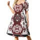 thumbnail image 1 of Vestido de verano de mujer de manga corta con estampado bohemio Kilim, 1 of 7