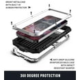 thumbnail image 2 of Allytech Rugged Case for iPhone 13 Pro Max (6.7") Cover with Screen Protector, PC Back + Anti-Drop Silicone + Front Metal Frame Shockproof Stand Hand Rope Case for iPhone 13 Pro Max 2021, Silver, 2 of 5