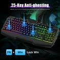 thumbnail image 2 of Gaming Keyboard and Mouse Combo, LED RGB Backlit Wired Keyboard 114 Keys Mechanical Feel Anti-ghosting Keyboard & 7 Colors Mouse with 12 Multimedia Keys for Windows/XP/Vista PC Laptop Computer Gamer, 2 of 8