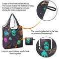thumbnail image 4 of 5 Pack Foldable Shopping Bag,Neon Halloween Pattern Reusable Grocery Bags with Pockets,Large Reusable Tote Bags with Handles Waterproof & Lightweight, 4 of 6