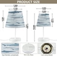 thumbnail image 2 of Table Lamps 3 Color 10 Way Dimmable LED Nightstand Lamp for Bedroom, Living Room, Home Office Blue and Gray Sharks Pattern Small, 2 of 7