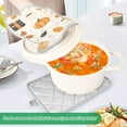 thumbnail image 3 of Yayeee Pot Holders Kitchen Heat Resistant with Pocket 7"x9.8" Cotton Oven Cooking Hot Pads, Beige Fall Pumpkin, 3 of 7