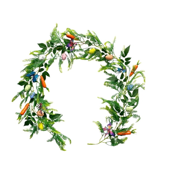 Artificial Easter Egg Garland, Easter Garland Faux Spring Vine with Easter Eggs, Greenery Spring Floral Garland, Spring Vine String Hanging for Springtime Party Decor