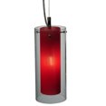 thumbnail image 3 of 140183 4.5 in. Metro Fusion Mercury Cilindro Mini Pendant, Clear & Red Nickel Powder Coat, 3 of 7