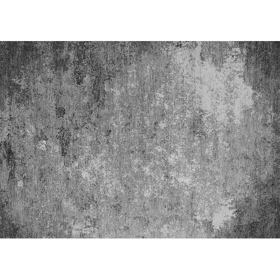 Ahgly Company Indoor Rectangle Oriental Gray Industrial Area Rugs, 2' x 5'