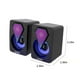 thumbnail image 3 of Altavoz Mini de Escritorio con Luz de Siete Colores RGB, Altavoz USB con Cable para Computadoras de Escritorio, Caja Pequeña para Portátiles, Sonido Estéreo HiFi con Subwoofer con Cable, 3 of 8