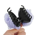 thumbnail image 3 of 1 Pc Fashion Rose Flower Hairpin Hairdo Clip for Women 3.35"x3.15"x2.76" Purple, 3 of 5