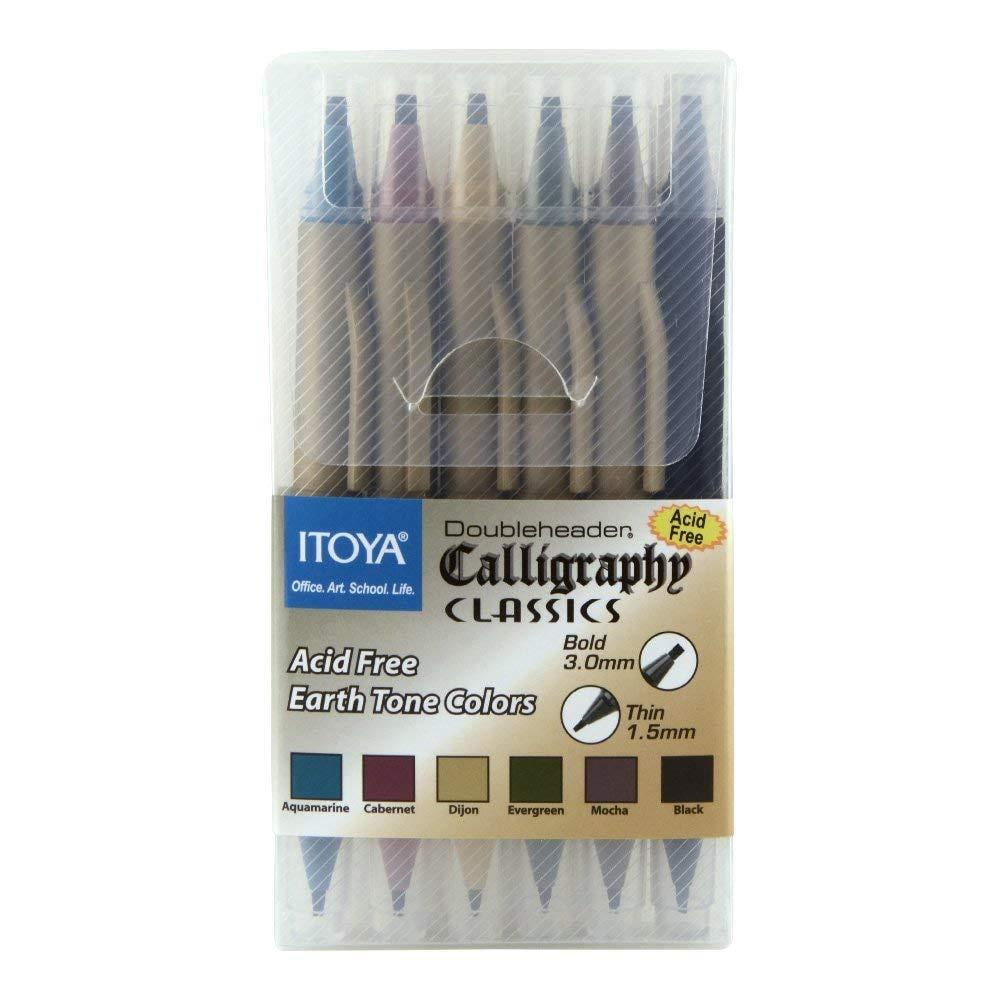 Itoya Doubleheader Calligraphy Marker CL 3.0mm and 1.5mm Choose Color 