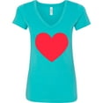 thumbnail image 3 of Inktastic Valentine's Day Red Heart Women's V-Neck T-Shirt, 3 of 5