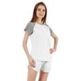 thumbnail image 3 of Inkmeso Solid 2 Pc Nightwear Set For Women Raglan Sleeves Button-Down Top & Shorts Sleepwear-46, 3 of 7