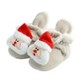 thumbnail image 3 of Girls Boys Home Christmas Slippers Warm Cartoon House Slippers For Lined Winter Indoor Shoes, 3 of 4