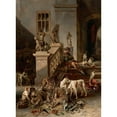 thumbnail image 2 of Johann Matthias Ranftl 19x24 Gold Ornate Framed and Double Matted Museum Art Print Titled - The Hunting Prey (1851), 2 of 4