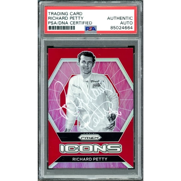 Richard Petty Autographed 2022 Panini Prizm Red Card #81 PSA/DNA #85024664