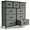Grey, variant on 9 Tall Fabric Clothes Cabinet Storage Organizers And Wood Top Surface Table Chest Of Drawers,Black