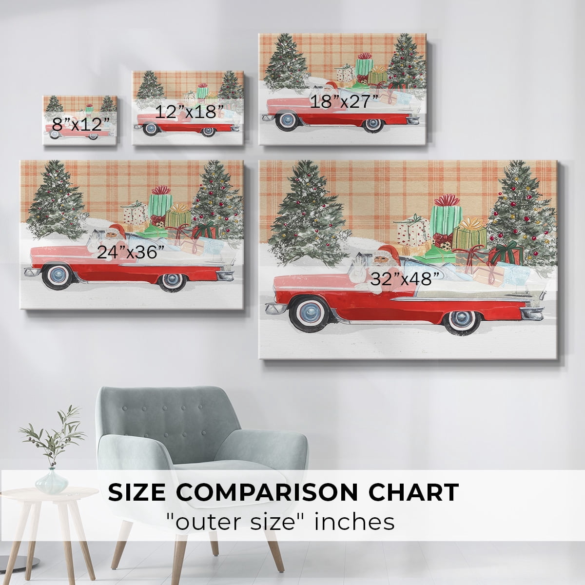 Santa on Wheels II- Gallery Wrapped Canvas