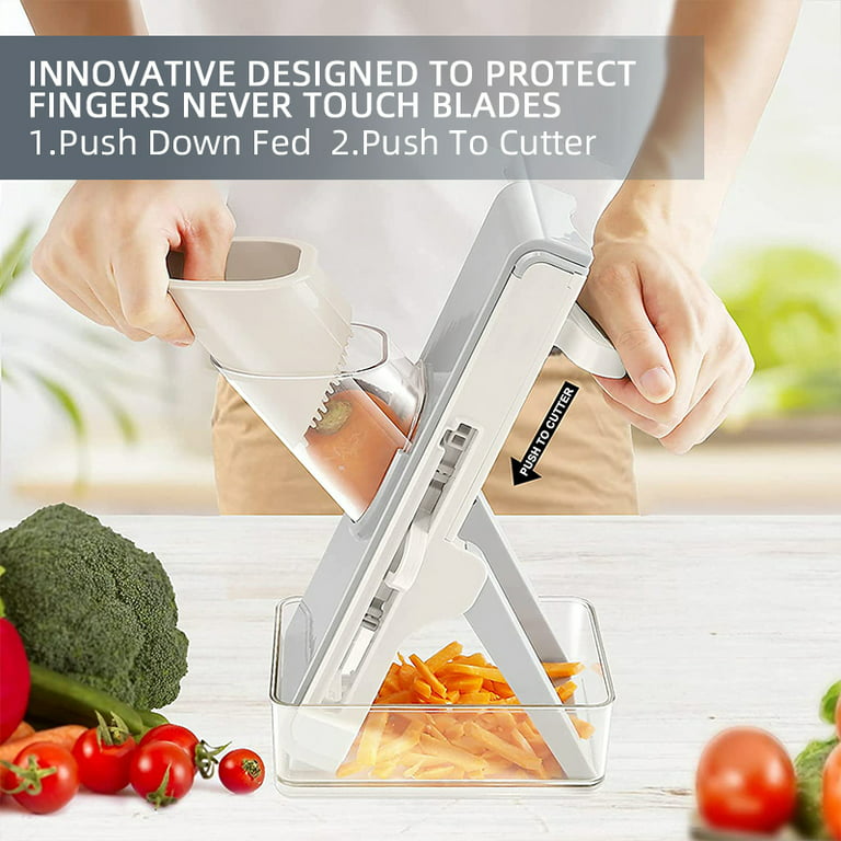 Paddsun Multifunctional Vegetable Chopper Safe Mandoline Slicer for Kitchen  Shrinkable Vegetable Slicer 