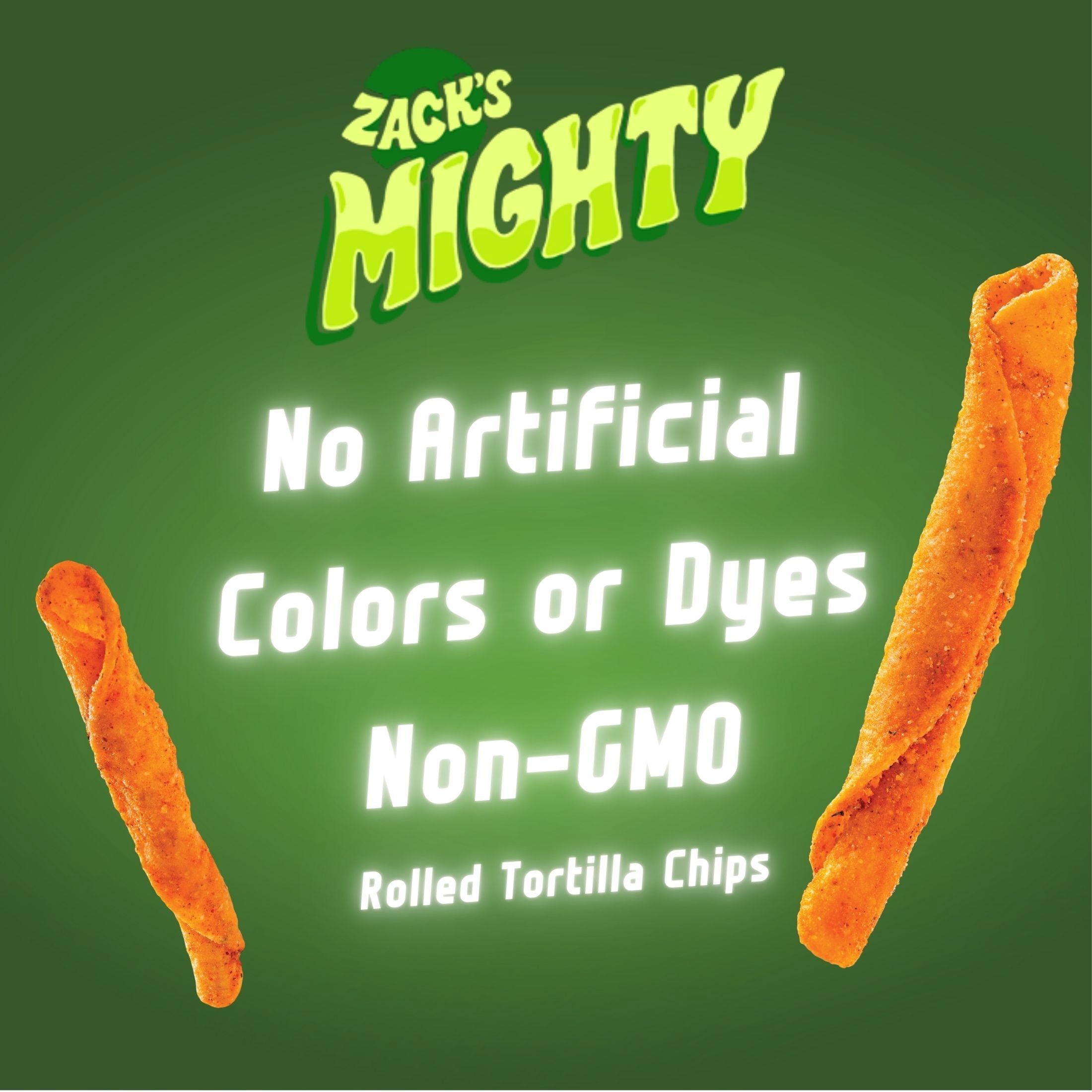 (6 pack) Zack's Mighty Avocado Oil Rolled Tortilla Chips - Buffalo Ranch, 6 oz. Film Bag, No Artificial Colors or Dye