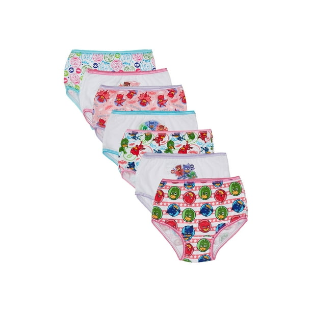 PJ Masks Girls 7Pack Brief Bikini Panty Toddler Underwear, TGIRLMulti