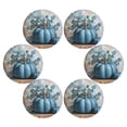 thumbnail image 6 of WOBOGO Blue Pumpkin Round Placemats Set of 6 Heat Resistant Washable Kitchen Table Decorations 15.4in, 6 of 7