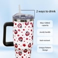 thumbnail image 2 of Ladybug 40 Oz Tumbler with Handle & Straw - Insulated Red Water Bottle Cup, Ladybug Themed Gift for Women, Girls, Birthday, Ladybug Fans (All Ages), 2 of 6