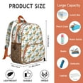 thumbnail image 5 of Cute Baby Dinosaur Student Backpack – Cartoon Dino Print with Colorful Forest, Watercolor Planets, and Abstract Jungle Pattern, 5 of 5