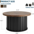 thumbnail image 3 of Litake Round Coffee Table, Mid Century Modern Coffee Table with Metal Base, 31.9" Fluted Center Table for Living Room, Home Small Space, Apartment, 3 of 7