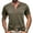 Army Green, variant on DDAPJ pyju Mens Short Sleeve Henley Shirts Solid Color Casual 3 Button T-shirts Collarless Workout Tee Lightweight Summer Basic T-shirt Limited Time Deals of Today Blue L