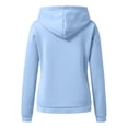 thumbnail image 5 of Hueook Sweatshirts for Women Plus Size Long Sleeve Solid Color Fashion Casual Hooded Blouse With Pocket rewneck Pullover Sweatshirt Tops, 5 of 8