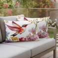thumbnail image 4 of Hummingbird Pillow Covers 2 Pack Spring Pillowcase Waterproof Outdoor Throw Pillow Cover for Patio Balcony Rectangular Cushion 20”x12”, 4 of 9
