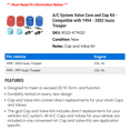 thumbnail image 2 of A/C System Valve Core and Cap Kit - Compatible with 1994 - 2002 Isuzu Trooper 1995 1996 1997 1998 1999 2000 2001, 2 of 2