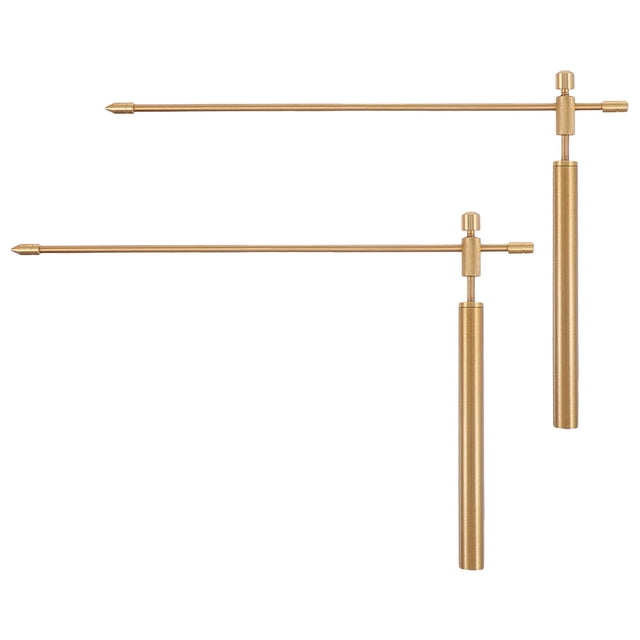 KAKOWELY Copper Dowsing Rods for Outdoor Use Golden Color Smooth Surface Lightweight Portable Divining Tool 2 Pieces,5.31"X0.39"X0.39"