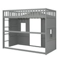 thumbnail image 6 of Twin Size House Loft Bed With Ladder-Gray, 6 of 9