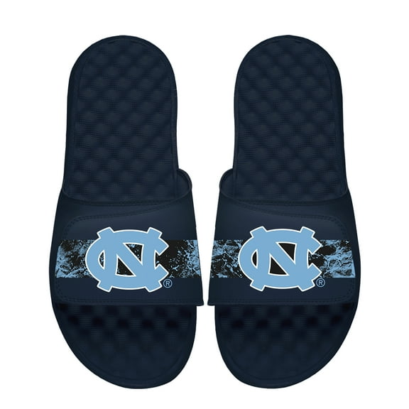 Men's ISlide Navy North Carolina Tar Heels Distressed Slide Sandals