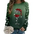 thumbnail image 5 of Fshinging Womens Fashion Merry Christmas Print O Neck Sweatshirt Round Neck Fit Pullover Tops Casual Long Sleeve Workout Shirts Loose Blouse, 5 of 5