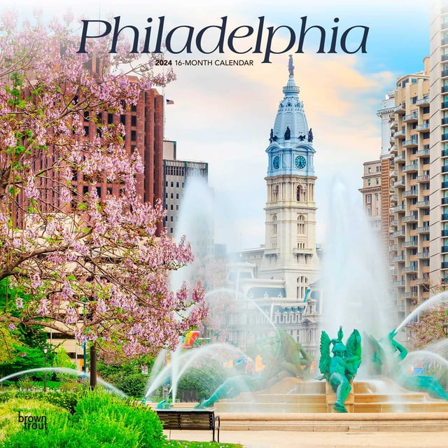 Philadelphia 2024 Wall Calendar 12x12 by Browntrout