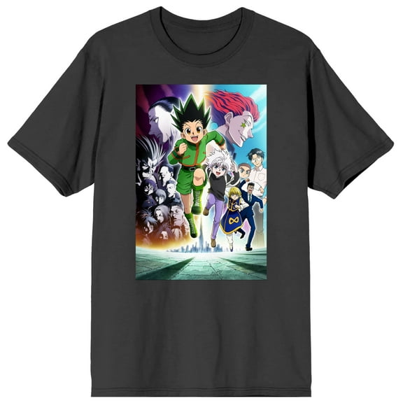 Hunter X Hunter Group Art Men's Charcoal T-shirt-Medium