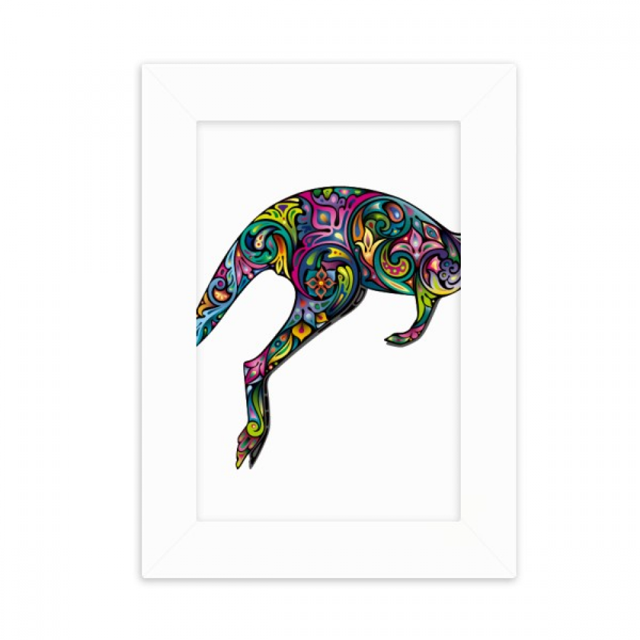 Australia Kangaroo Colored Drawing Illustration Desktop Photo Frame Picture Display Decoration Art Painting
