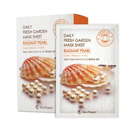 - Set of 10, The Elixir Beauty SKIN PLANET Daily Fresh Garden Tencel Mask Sheet Korean Beauty Cosmetic Facial Mask Pack, 25g (Radiant Pearl - Clarity, Brilliance, Vitality)