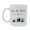 thumbnail image 1 of All We Need Is Love Mug Printed Quote White Ceramic Coffee Cup With Free Gift Box, 1 of 1