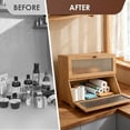 thumbnail image 5 of YUCHANG Double Layer Bamboo Bread Box -Large Capacity Bread Storage Container for Kitchen Counter,with Acrylic Door Panel Family Gift(Wood), 5 of 11