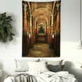 thumbnail image 3 of Gothic Tapestry, Ancient Passage with Stairways Secret Gateway Mystical Pillars Medieval Temple Theme, Wall Hanging for Bedroom Living Room Dorm Decor, 40W X 60L Inches, Red Brown, by Ambesonne, 3 of 5