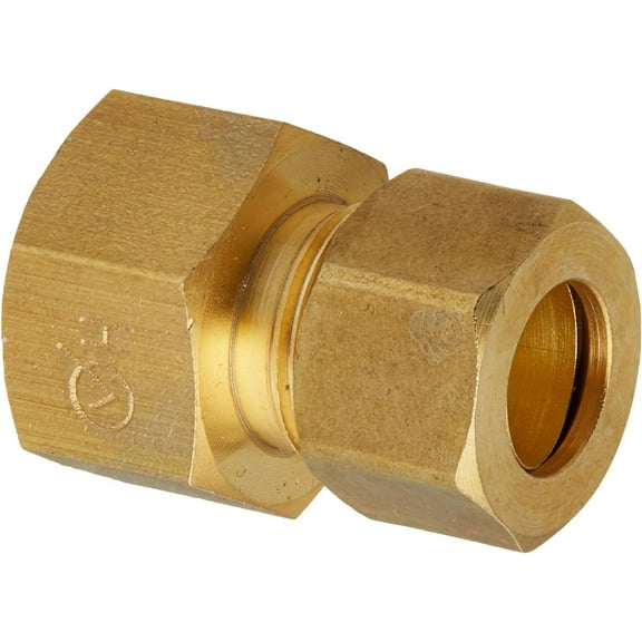 Lasco Fittings Adapter Brass Compression - 1/2-Inch Female x 3/8-Inch Male Copper